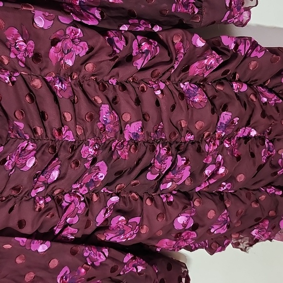 ASTR The Label Rosalee Floral Ruched Burnout Dress Wedding Guest Cocktail Dress - Picture 6 of 12